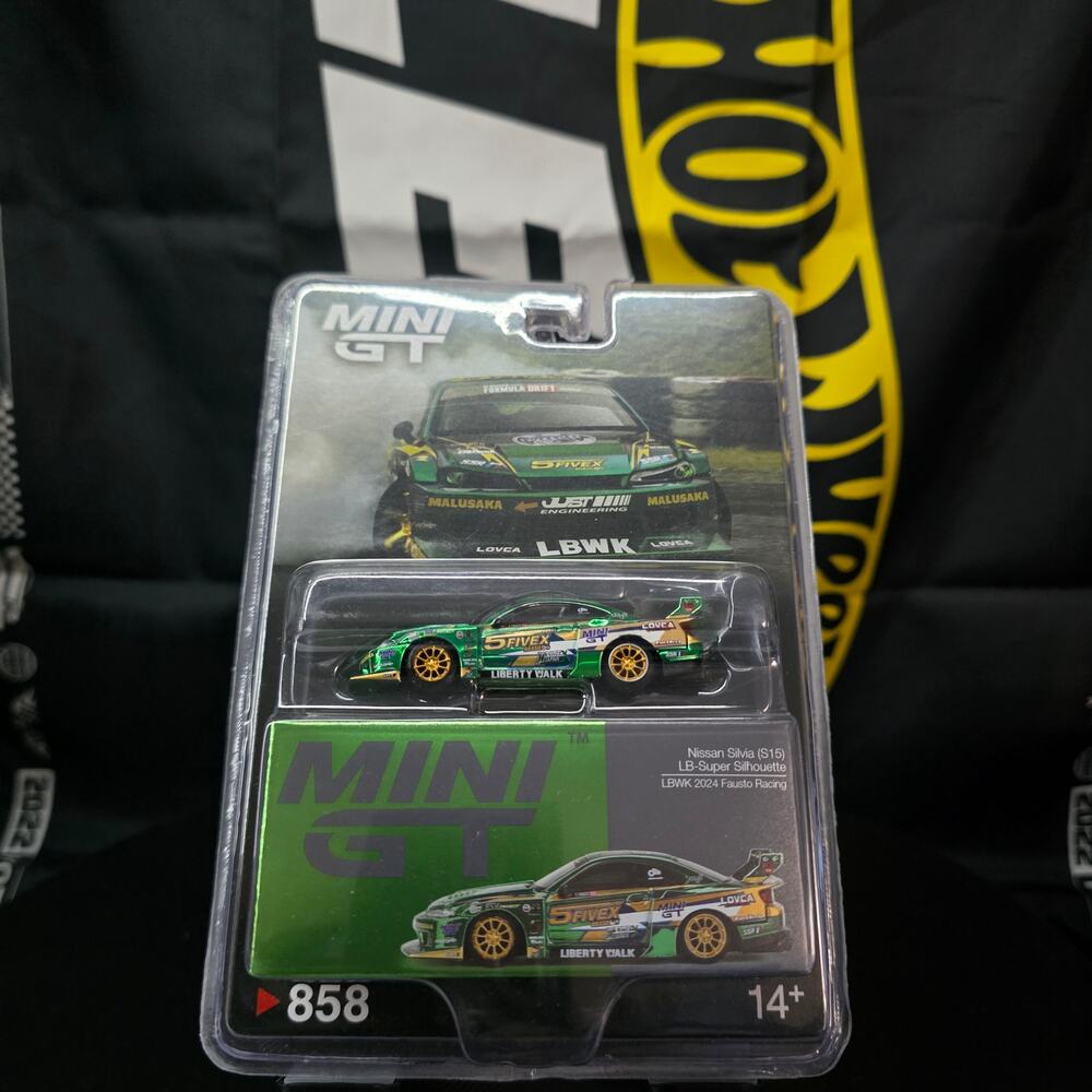 Mini GT 1/64 Silvia S15 LB-Super Silhouette Fausto #858